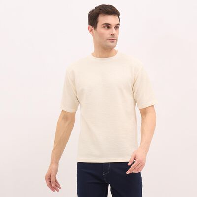 Men's White Round Neck T-Shirt