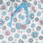 Girls' Bright White Floral Printed Drawstring Shorts, एक्वा, small image number null