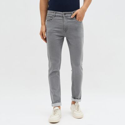 Men's Muted Steel Grey Slim Fit Jeans