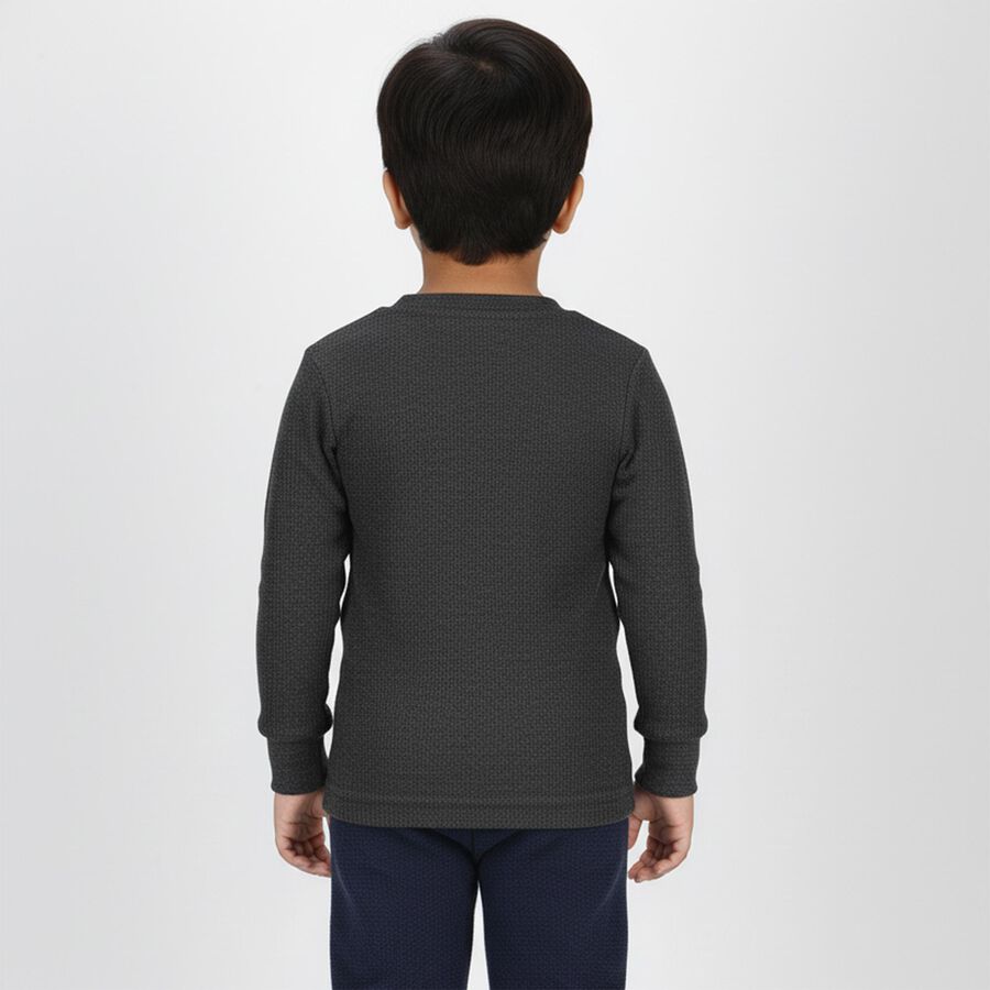 Boys Dark Grey Classic Thermal, मिश्रित मध्यम ग्रे, large image number null