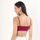 Women's Deep Magenta Wire-Free Casual Bra, Wine, small