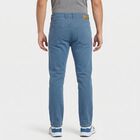 Men's Light Blue Slim Fit Solid Jeans, हल्का नीला, small