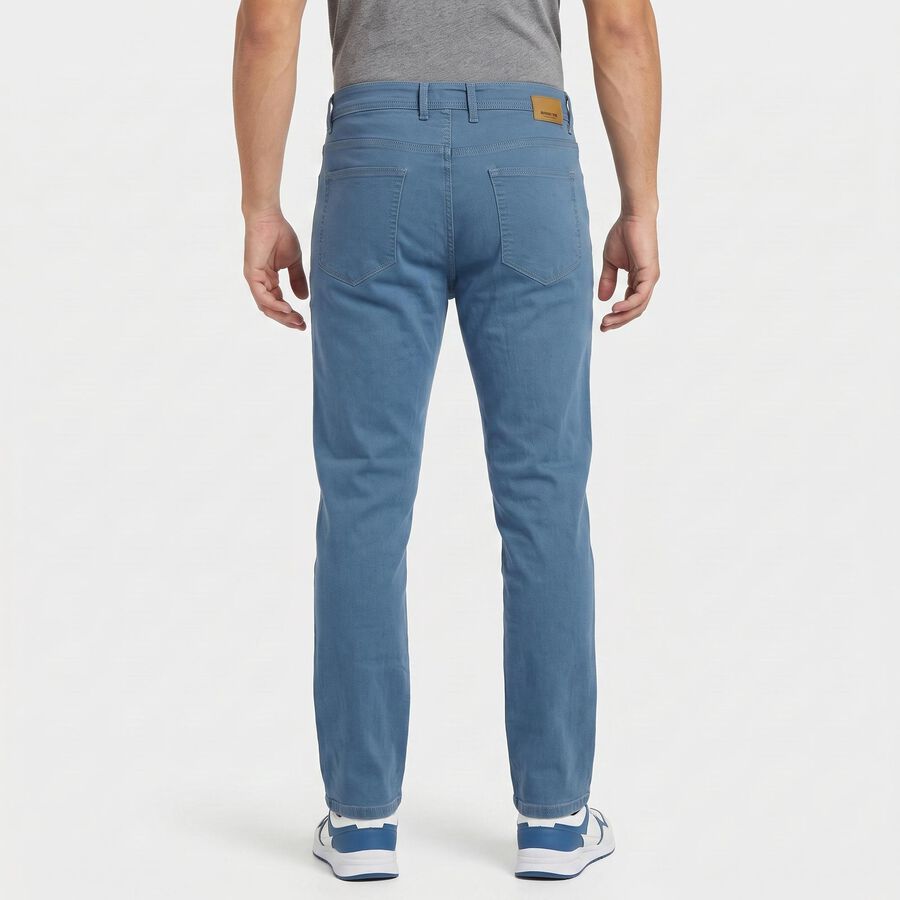 Men's Light Blue Slim Fit Solid Jeans, हल्का नीला, large