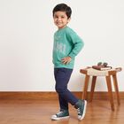Boys' Light Green Crew Neck Pullover Sweatshirt, हल्का हरा, small