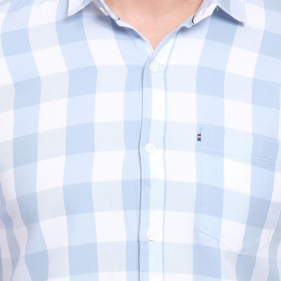 Men's 100% Cotton Casual Shirt, हल्का नीला, large image number null