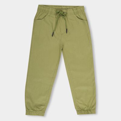 Boys Olive Green Regular Fit Jogger Trousers