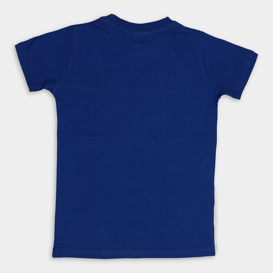 Boys' 100% Cotton Half Sleeves T-Shirt, हल्का नीला, large image number null