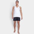 Cotton Solid Vest, White, small