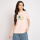 Ladies' 100% Cotton Round Neck T-Shirt , Light Pink, small