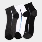 Men's Socks (Pack of 3), काला, small