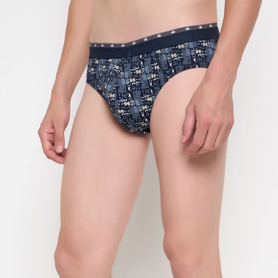 Men's 100% Cotton Briefs, Navy Blue, large