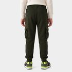 Boys' Olive Green Jogger Dinosaur Badge Cargo Pyjama, Olive, small