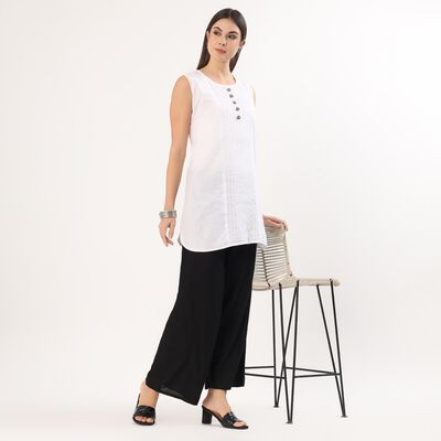 Women's Minimalist Viscose Wide-Leg Palazzos