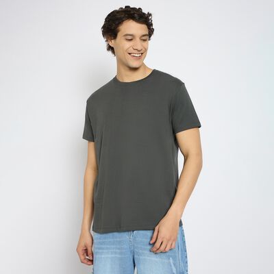 Men's 100% Cotton Round Neck Half Sleeves T-Shirt