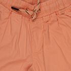 Boys Orange Cotton Elastic Waist Jamaican Shorts, Orange, small