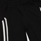 Girls' Jet Black Wide-Leg Pom-Pom Detail Winter Pyjama, काला, small image number null