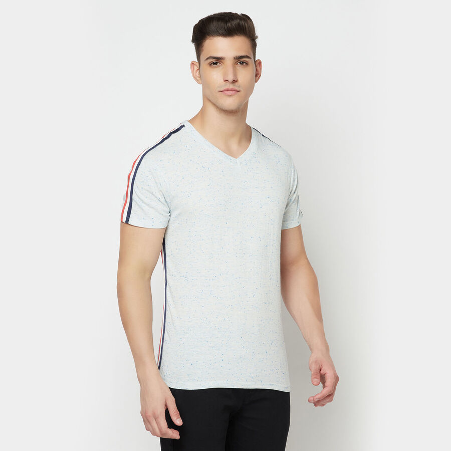 V Neck T-Shirt, White, large image number null