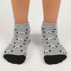 Boys' Light Sky Blue and Heather Gray Regular Fit Patterned Socks Pack of 2, Light Grey, small image number null