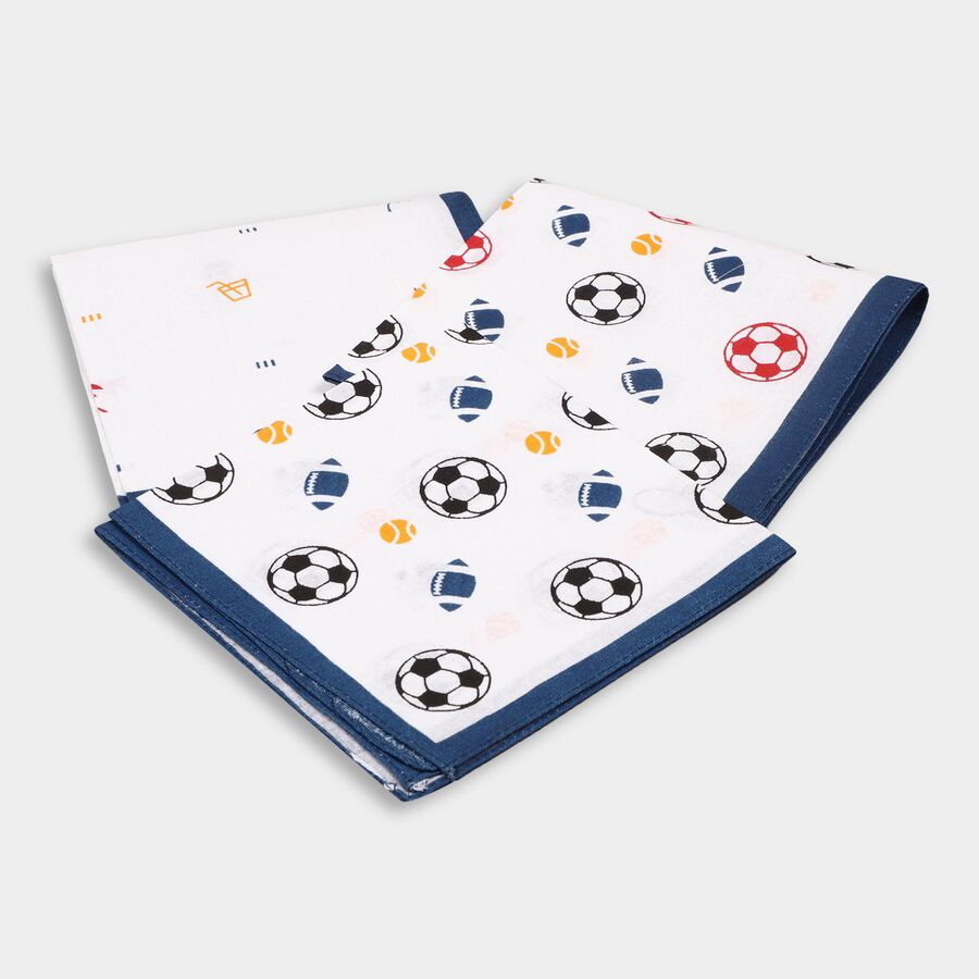 Boys' 100% Cotton Hanky , White, large