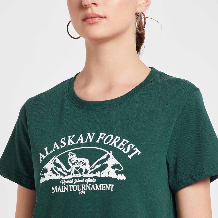 Round Neck T-Shirt, Olive, large image number null