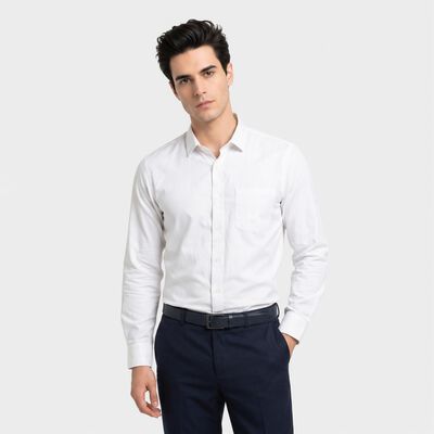 Men White Formal Shirt
