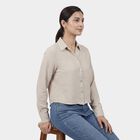 Women's Beige Classic Shirt, Beige, small