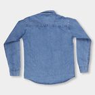 Boys Muted Steel Blue Classic Casual Shirt, Mid Blue, small image number null