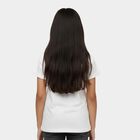 Girls' White Round Neck Casual T-Shirt, ऑफ व्हाइट, small