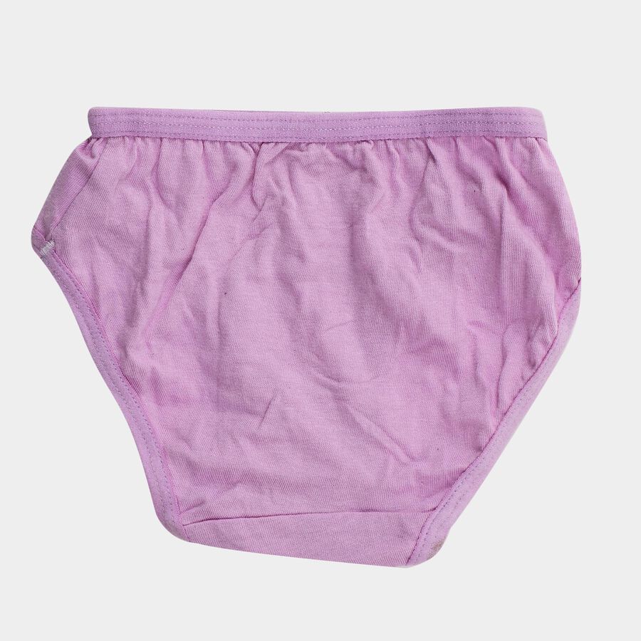 Girls Multicolour Regular Fit Printed and Solid Panties, Lilac, large