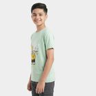 Boys' Half Sleeves T-Shirt, हल्का हरा, small