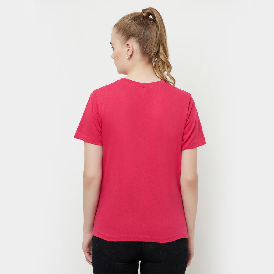 Round Neck T-Shirt, Fuchsia, large image number null