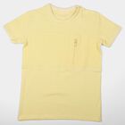 Boys Yellow Cotton Round Neck Regular Boys T-Shirt, Yellow, small