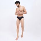 Men's 100% Cotton V-Cut Briefs, Black, small image number null
