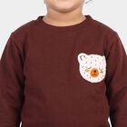 Girls Wine Round Neck Lounge Hipster Set, वाइन, small