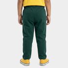 Boys' Dark Green Regular Fit Solid Cotton Blend Pyjama, Dark Green, small