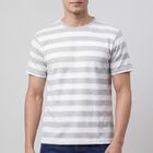 Men's Grey Round Neck Casual T-Shirt, हल्का ग्रे, small