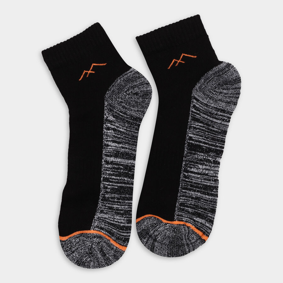 Men's Socks (Pack of 2), काला, large image number null