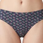 Women's Navy Blue Regular Fit Printed Panty, Mid Blue, small