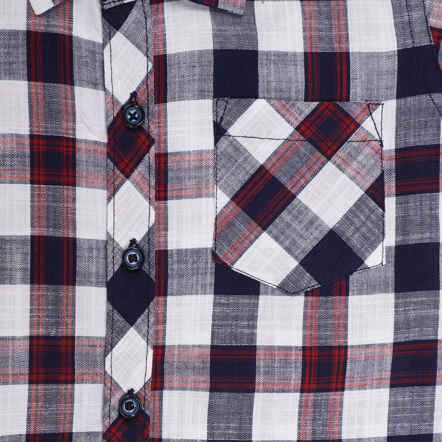 Boys' 100% Cotton Casual Shirt , Navy Blue, large image number null
