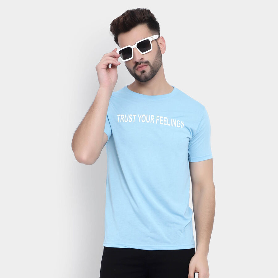 Round Neck T-Shirt, Sky Blue, large image number null