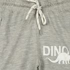 Boys Grey Jogger Graphic Printed Pyjama, Melange Light Grey, small