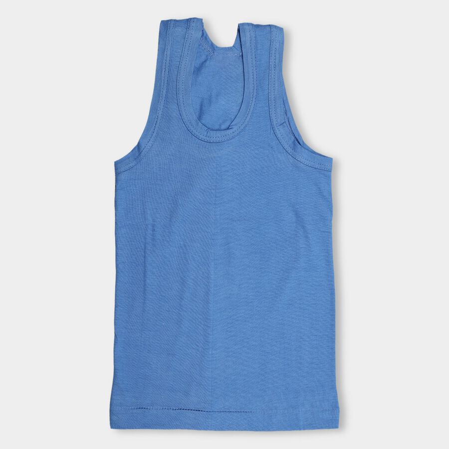 Boys' 100% Cotton Vest (Pack of 2), हल्का नीला, large image number null