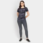 Ladies' Round Neck T-Shirt, गहरा ग्रे, small image number null