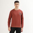 Men's Rust Crew Neck Casual Sweatshirt, Rust, small image number null
