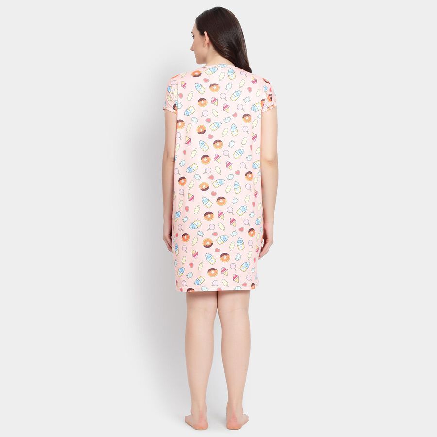 Ladies' Nighty , पीच, large image number null