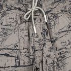 Boys' Grey Relaxed Fit Printed Cotton Jamaican Shorts, Light Grey, small