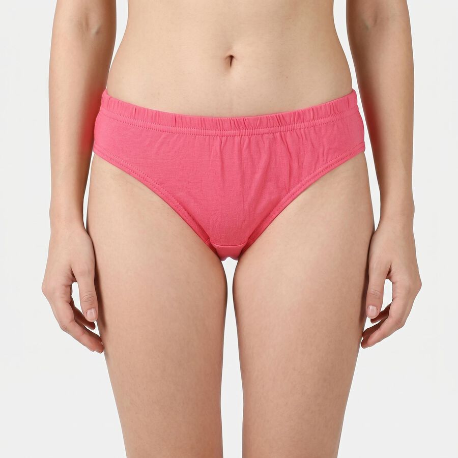 Women's Pink Regular Fit Solid Panty, Light Pink, large