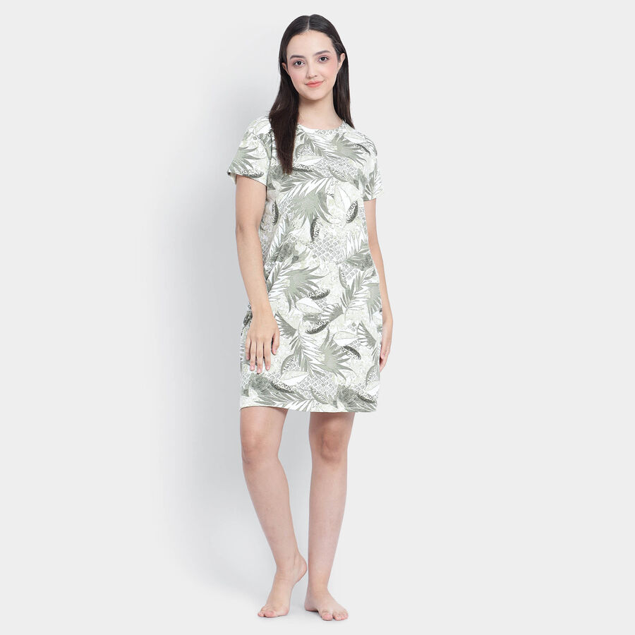 All Over Print Nighty, White, large image number null