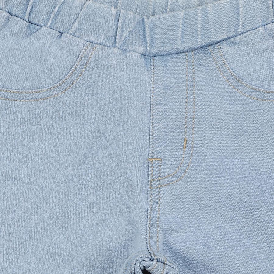Girls Light Blue Wide Leg Pull-On Jeans, हल्का नीला, large