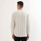 Men's Rich Eggshell White Cotton Classic Collar Casual Shirt, ऑफ व्हाइट, small image number null